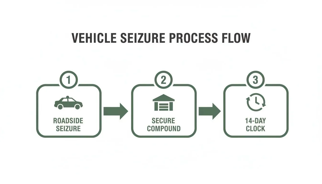Vehicle Seizure Process Flow. A Pro Driver's Guide to Police Impounding Vehicles in the UK with Vehicle Cover